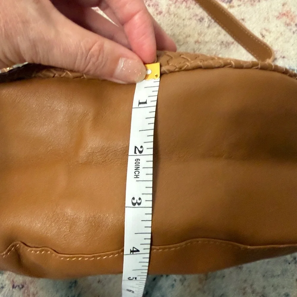 Sseko Tan Woven Leather Shoulder Bag